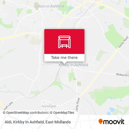 Aldi, Kirkby In Ashfield map
