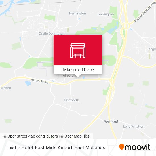 Thistle Hotel, East Mids Airport map