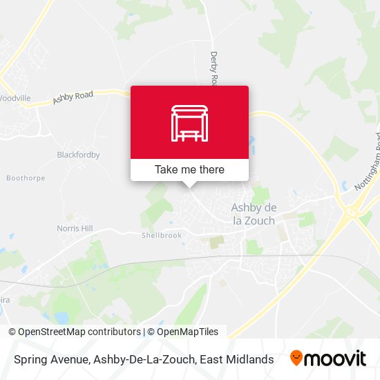 Spring Avenue, Ashby-De-La-Zouch map