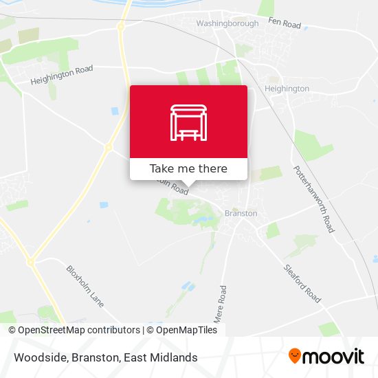 Woodside, Branston map