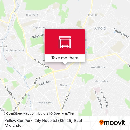 Yellow Car Park, City Hospital (Sh125) map