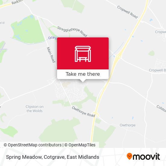 Spring Meadow, Cotgrave map
