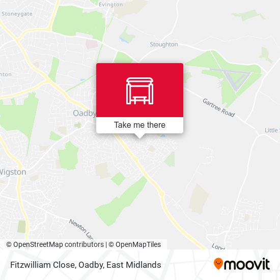 Fitzwilliam Close, Oadby map