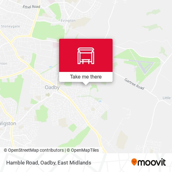 Hamble Road, Oadby map