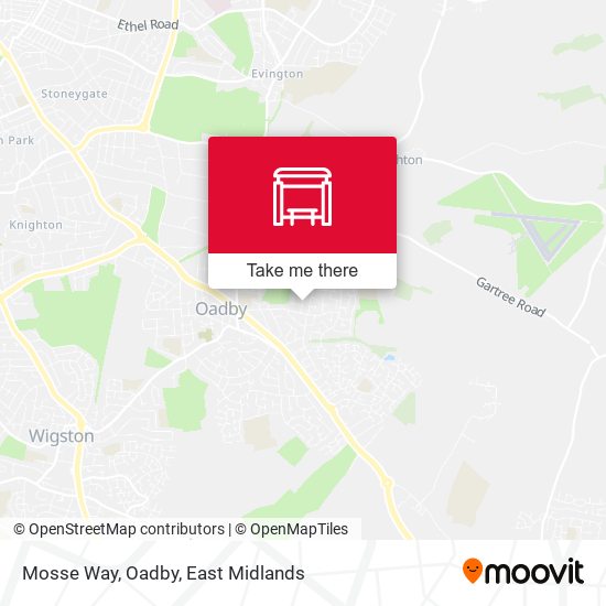 Mosse Way, Oadby map