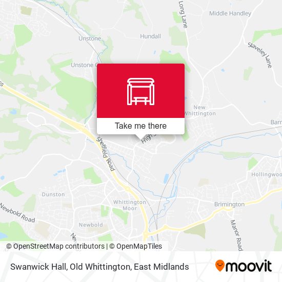 Swanwick Hall, Old Whittington map