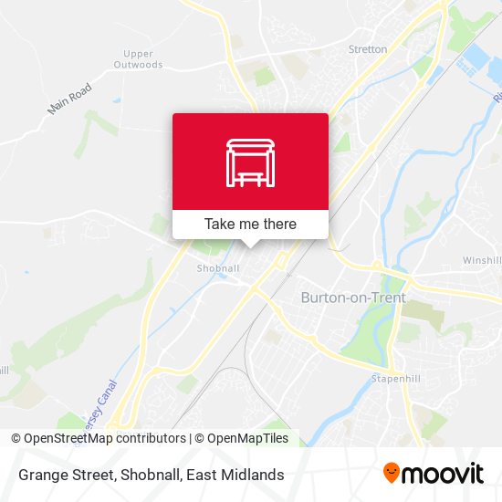 Grange Street, Shobnall map