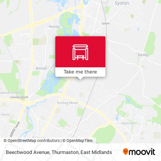 Beechwood Avenue, Thurmaston map