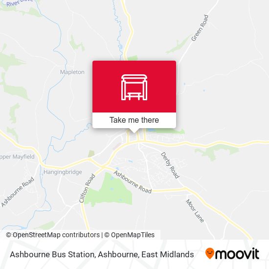 Ashbourne Bus Station, Ashbourne map