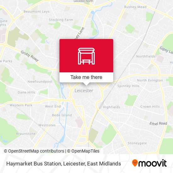 Haymarket Bus Station, Leicester map