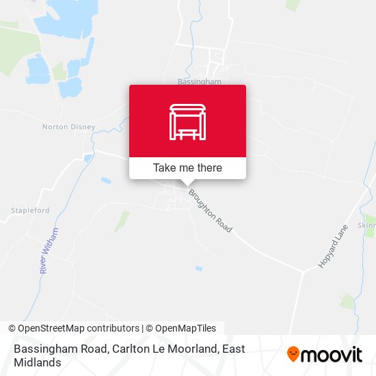Bassingham Road, Carlton Le Moorland map