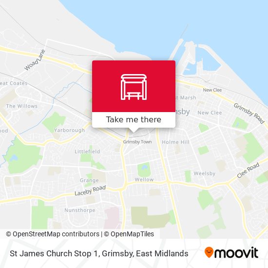 St James Church Stop 1, Grimsby map