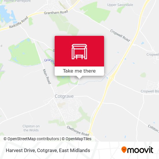Harvest Drive, Cotgrave map