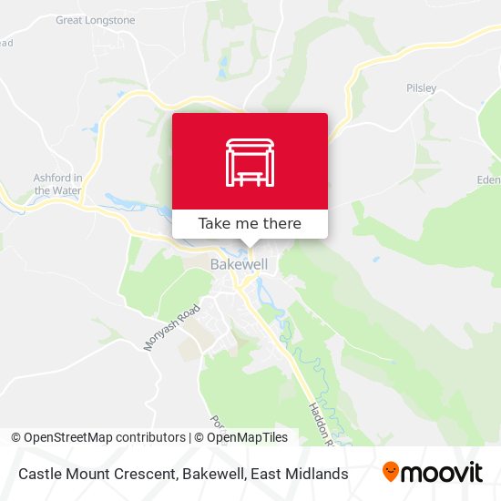 Castle Mount Crescent, Bakewell map