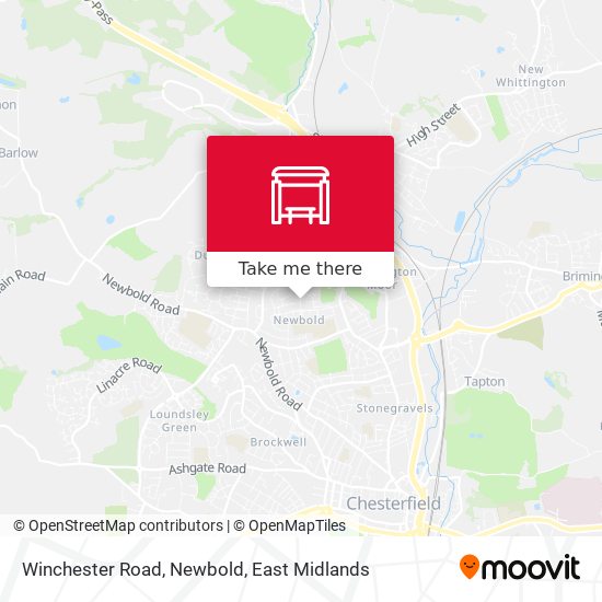 Winchester Road, Newbold map