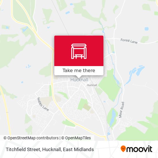 Titchfield Street, Hucknall map