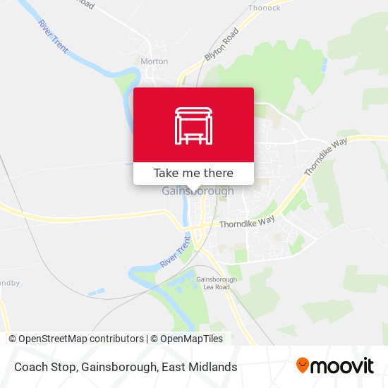 Coach Stop, Gainsborough map