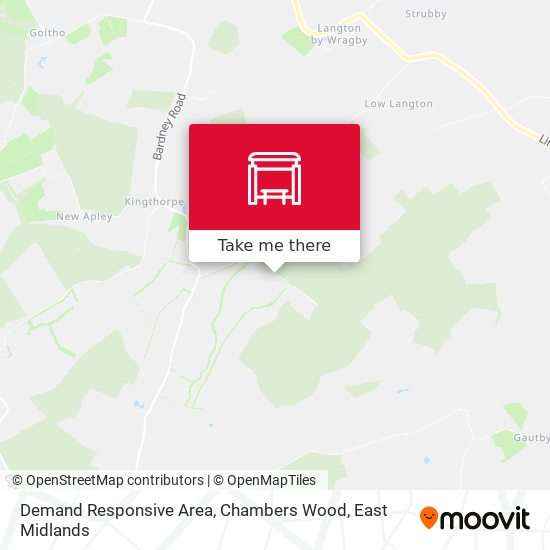 Demand Responsive Area, Chambers Wood map