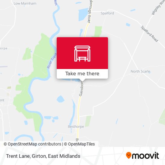 Trent Lane, Girton map