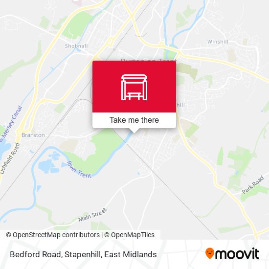 Bedford Road, Stapenhill map