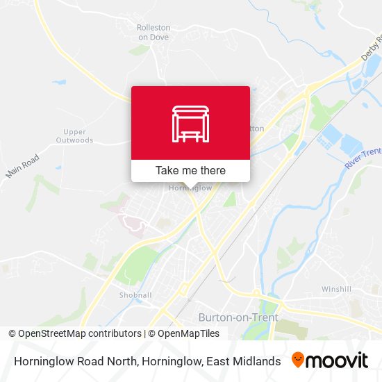 Horninglow Road North, Horninglow map