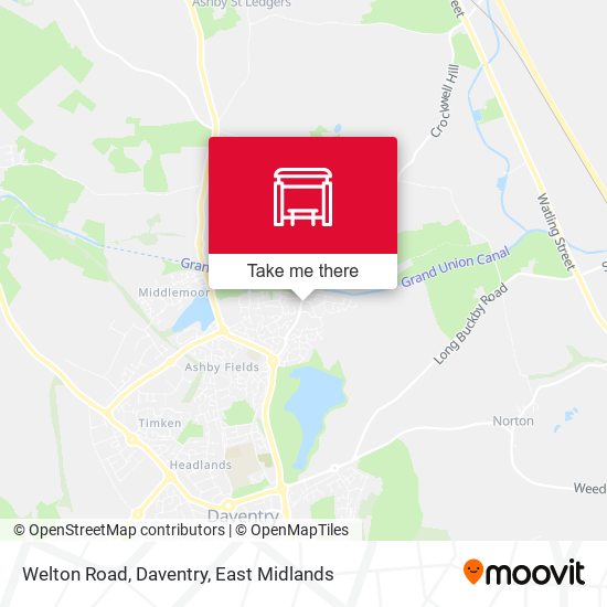 Welton Road, Daventry map