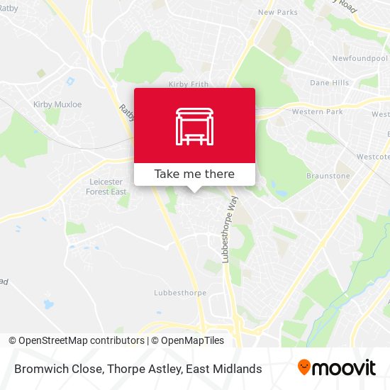 Bromwich Close, Thorpe Astley map