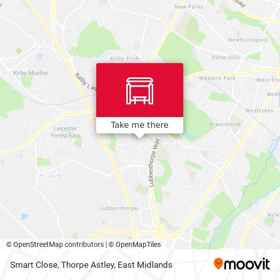 Smart Close, Thorpe Astley map