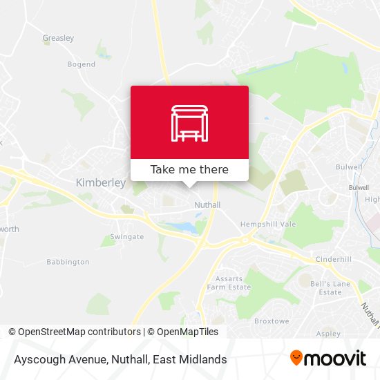 Ayscough Avenue, Nuthall map