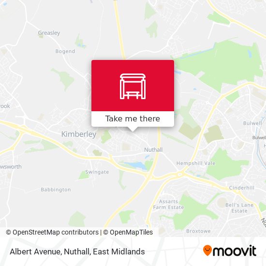 Albert Avenue, Nuthall map