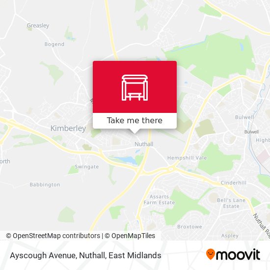 Ayscough Avenue, Nuthall map