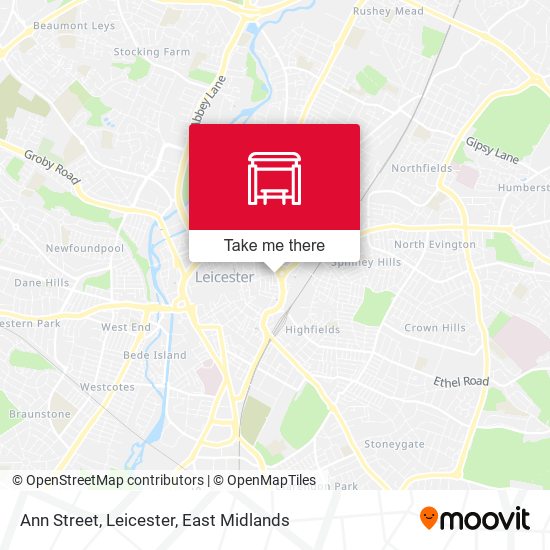 Ann Street, Leicester map