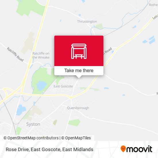 Rose Drive, East Goscote map