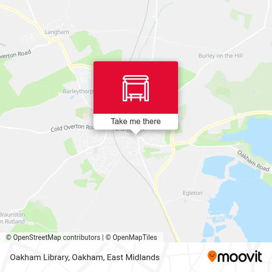 Oakham Library, Oakham map