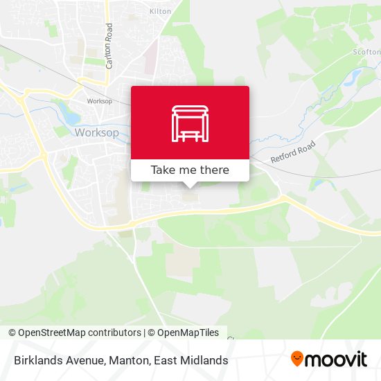 Birklands Avenue, Manton map