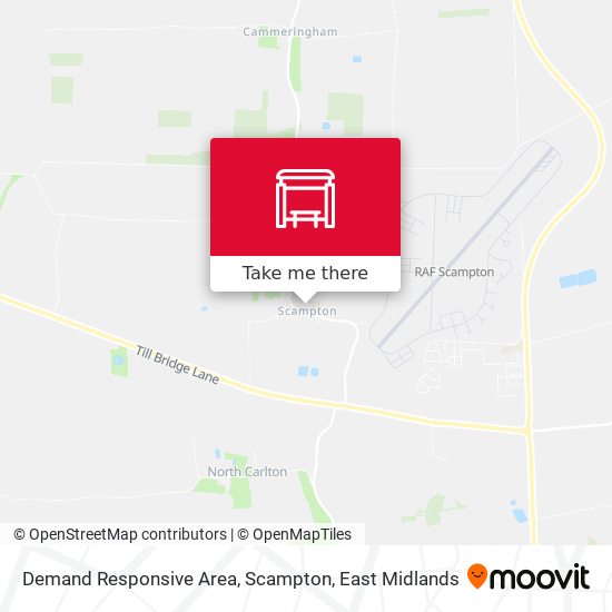 Demand Responsive Area, Scampton map