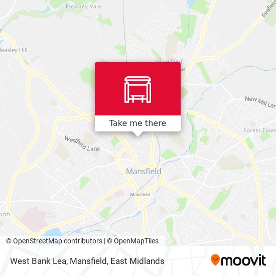 West Bank Lea, Mansfield map