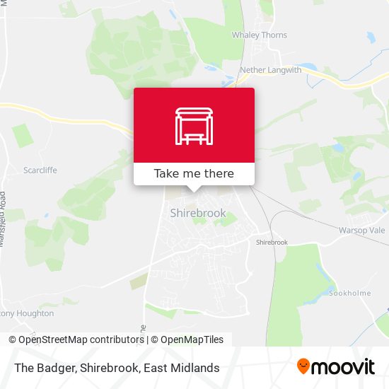 The Badger, Shirebrook map