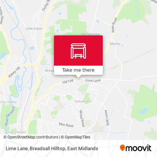 Lime Lane, Breadsall Hilltop map