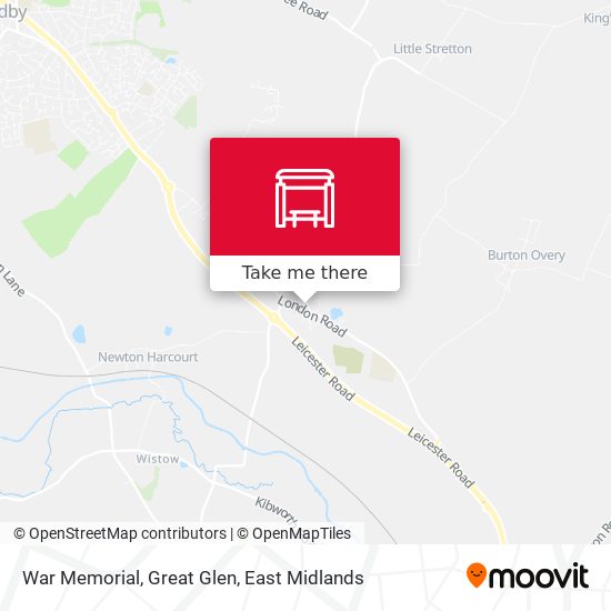 War Memorial, Great Glen map