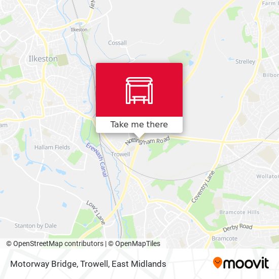 Motorway Bridge, Trowell map