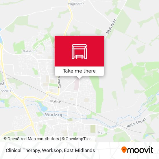 Clinical Therapy, Worksop map