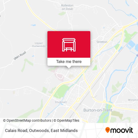 Calais Road, Outwoods map