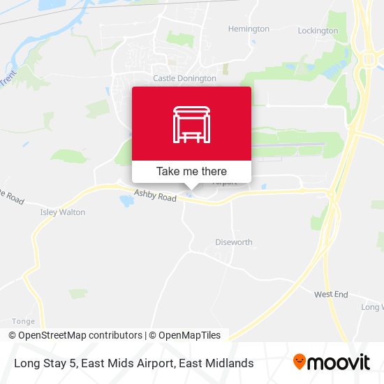 Long Stay 5, East Mids Airport map