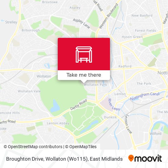 Broughton Drive, Wollaton (Wo115) map
