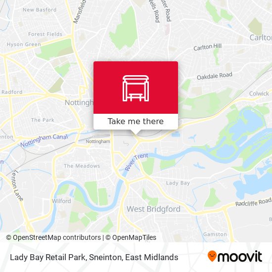 Lady Bay Retail Park, Sneinton map