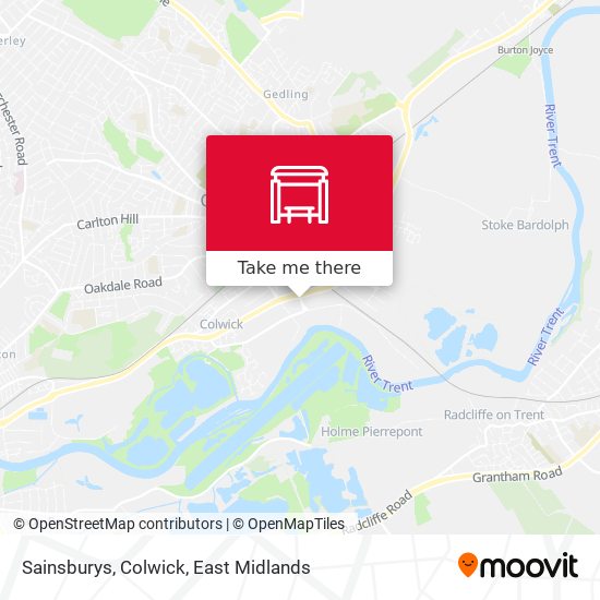 Sainsburys, Colwick map