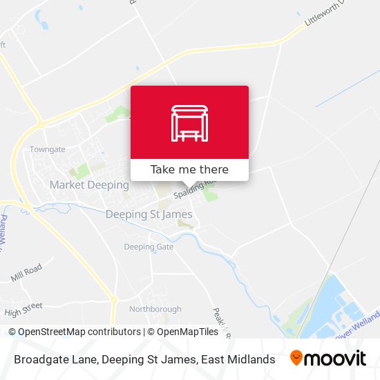 Broadgate Lane, Deeping St James map