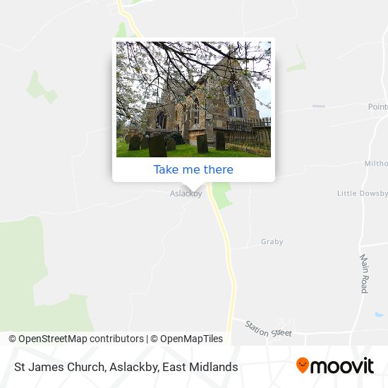 St James Church, Aslackby map