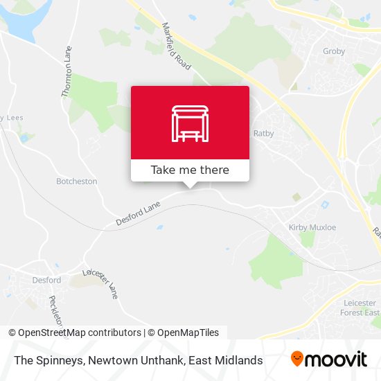 The Spinneys, Newtown Unthank map